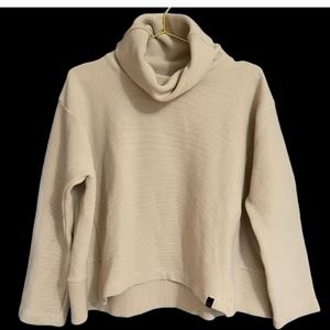 Varley Ribbed Cropped Boxy Oversized Turtleneck Sweatshirt Top Excellent Cond. S